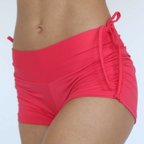 LaLa Land Yoga Wear Baby Cake Shorts - Scarlet LaLa Land Yoga Wear Baby Cake Shorts - Scarlet