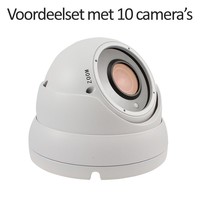 CHD-CS10D1-W - 16 kanaals NVR inclusief 10 witte CHD-D1 IP camera's