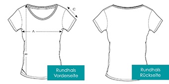 Rundhals T-Shirt Damen