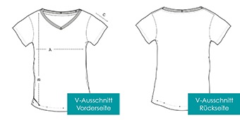 T-Shirt Damen V-Auschnitt