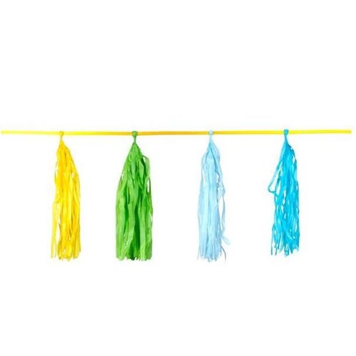 Kwasten slinger groen / blauw / geel / oranje / roze / rood Kwasten slinger groen / blauw / geel / oranje / roze / rood