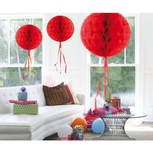 Honingraat bal (rood) Honingraat bal (rood)