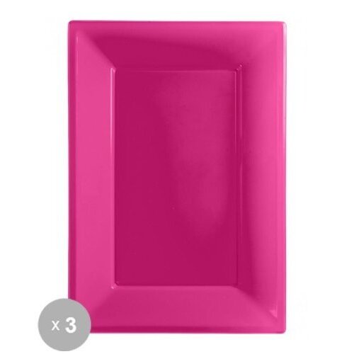 Rechthoekige schalen, fuchsia (3 stuks) Rechthoekige schalen, fuchsia (3 stuks)