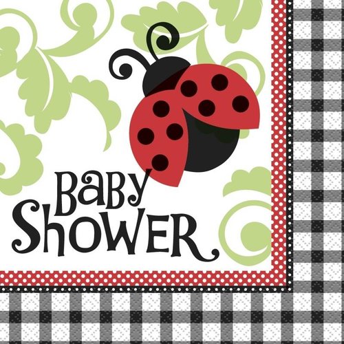 Servet babyshower versiering, Lively Ladybug Servet babyshower versiering, Lively Ladybug