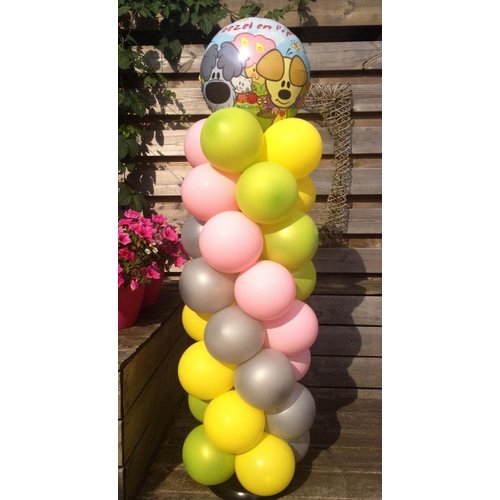 Woezel en Pip balloon pilaar gekleurd (per 1 pilaar) Woezel en Pip balloon pilaar gekleurd (per 1 pilaar)