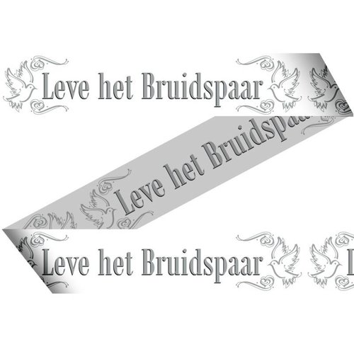 afzetlint: leve het bruidspaar afzetlint: leve het bruidspaar