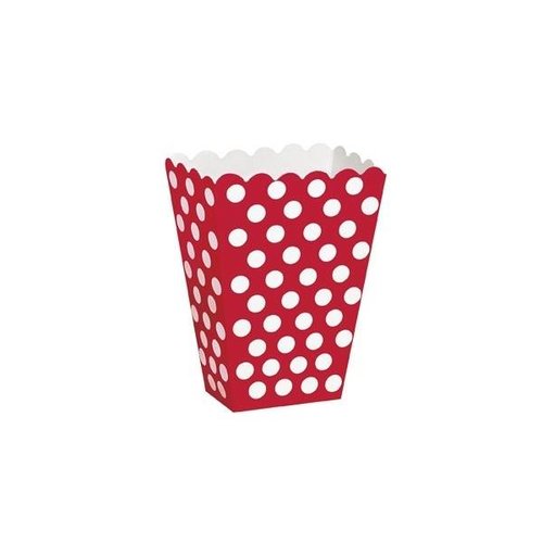 Rode stip uitdeeldoosjes 8 stuks Rode stip uitdeeldoosjes 8 stuks