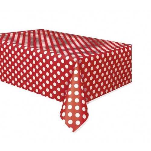 Rode stip Tafelkleed 132x274 Rode stip Tafelkleed 132x274
