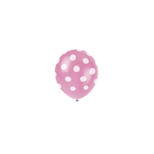 Roze stip ballonnen 6 stuks. Roze stip ballonnen 6 stuks.