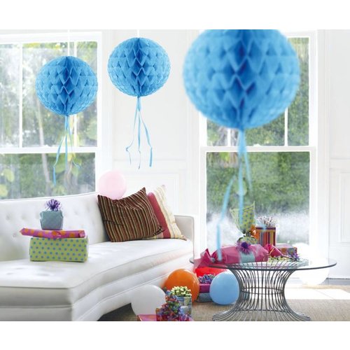 Licht blauwe honingraat bal Licht blauwe honingraat bal