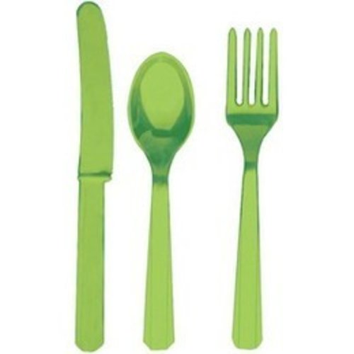 Monster groen bestek 18 delig Monster groen bestek 18 delig