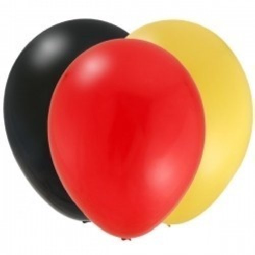 Ballonnen, 3 kleuren (zwart, rood en geel) 30 stuks Ballonnen, 3 kleuren (zwart, rood en geel) 30 stuks