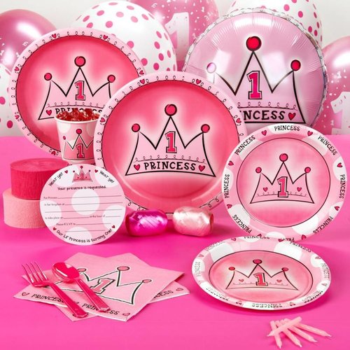 1e verjaardag Princess, compleet feestpakket voor 8 personen. 1e verjaardag Princess, compleet feestpakket voor 8 personen.