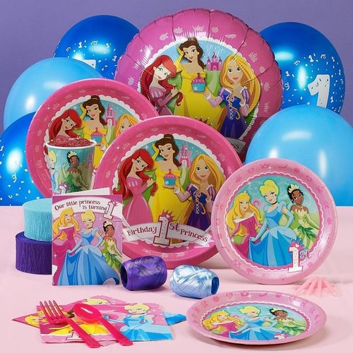Disney 1e verjaardag Princess feestpakket voor 8 personen Disney 1e verjaardag Princess feestpakket voor 8 personen