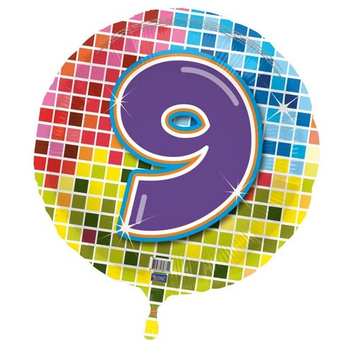 Folie ballon 9 jaar blocks Folie ballon 9 jaar blocks