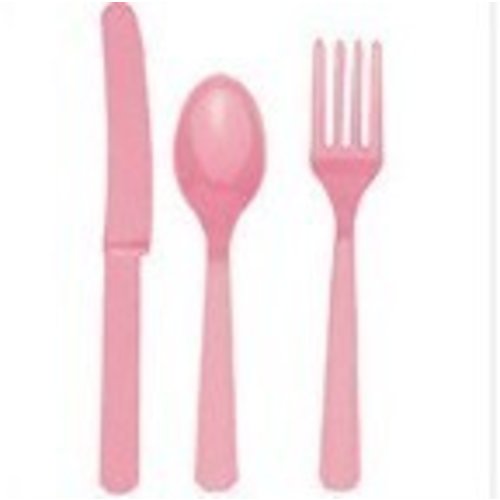 Bestek, 18 delig licht roze Bestek, 18 delig licht roze