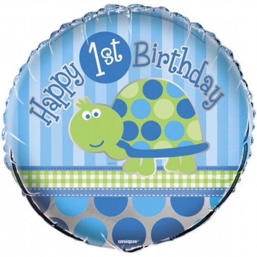 Folie ballon, 1e verjaardag Schildpad Folie ballon, 1e verjaardag Schildpad