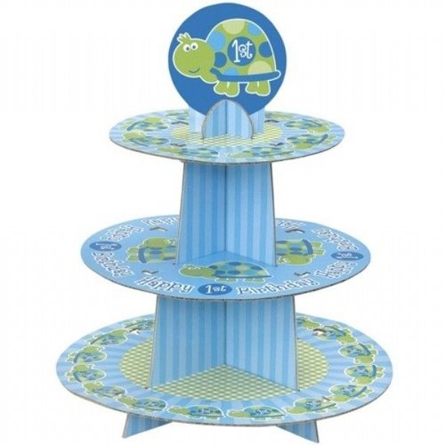 Cupcake standaard, 1e verjaardag schildpad Cupcake standaard, 1e verjaardag schildpad