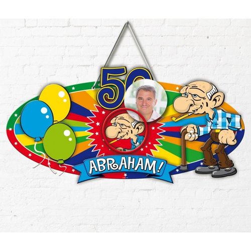 Abraham deurbord met foto Abraham deurbord met foto