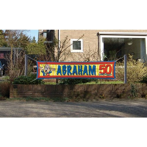 Abraham straat spandoek Abraham straat spandoek