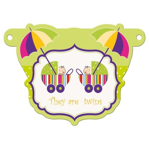 Letterslinger tussenstuk kinderwagen tweeling Letterslinger tussenstuk kinderwagen tweeling