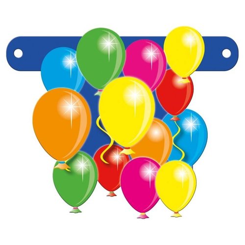 Letterslinger tussenstuk ballonnen Letterslinger tussenstuk ballonnen