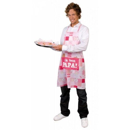 Schort roze "ik ben papa" Schort roze "ik ben papa"