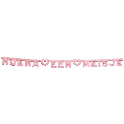 geboorte wenslijn: hoera een meisje met hartjes geboorte wenslijn: hoera een meisje met hartjes