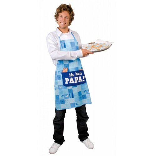 Schort blauw "ik ben papa" Schort blauw "ik ben papa"