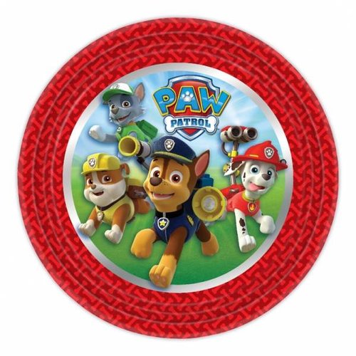 Paw Patrol ronde borden (groot 23 cm) Paw Patrol ronde borden (groot 23 cm)