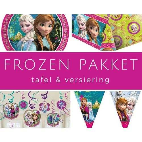 Verjaardag feestpakket Frozen tafel en versiering Verjaardag feestpakket Frozen tafel en versiering