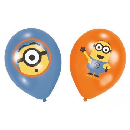 Minions / despicable Me ballonnen (oranje / blauw met gekleurde opdruk) Minions / despicable Me ballonnen (oranje / blauw met gekleurde opdruk)