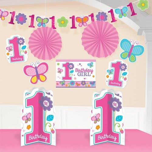 Kamer decoratie set eerste verjaardag vlinder Kamer decoratie set eerste verjaardag vlinder