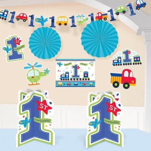 Kamer decoratie set eerste verjaardag transport Kamer decoratie set eerste verjaardag transport