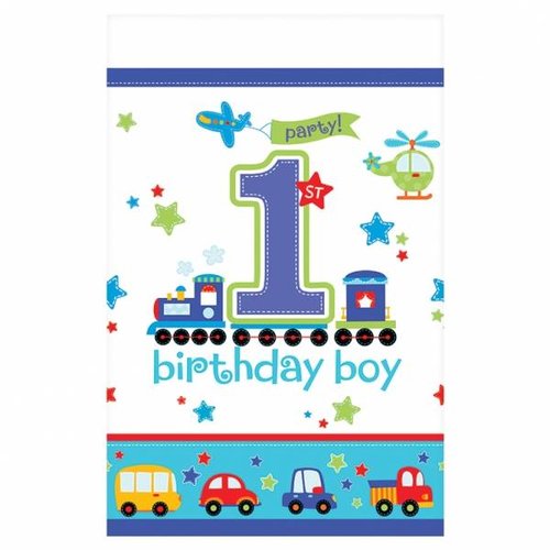 Tafelkleed eerste verjaardag jongen (transport) Tafelkleed eerste verjaardag jongen (transport)