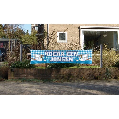 geboorte jongen straat spandoek geboorte jongen straat spandoek