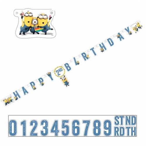 Minions letterslinger met leeftijd. Minions letterslinger met leeftijd.