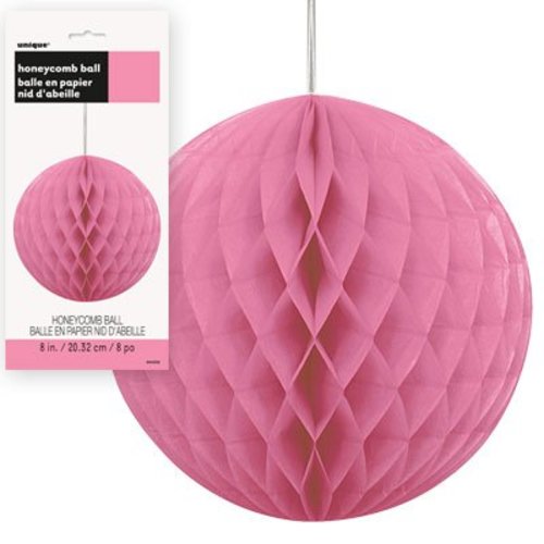 honey comb ball fuchsia roze, klein honey comb ball fuchsia roze, klein