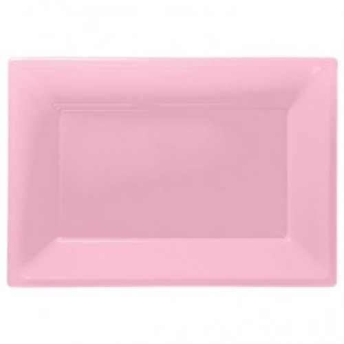Rechthoekige schalen (3 stuks) baby roze Rechthoekige schalen (3 stuks) baby roze