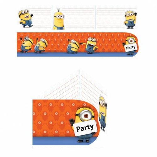 Minions uitnodigingen 6 stuks (orange) 2 setjes Minions uitnodigingen 6 stuks (orange) 2 setjes