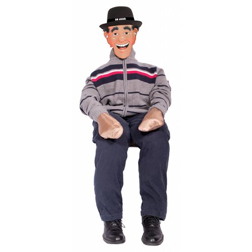 Abraham pop (nog te vullen met kranten) met gratis vlag Abraham pop (nog te vullen met kranten) met gratis vlag