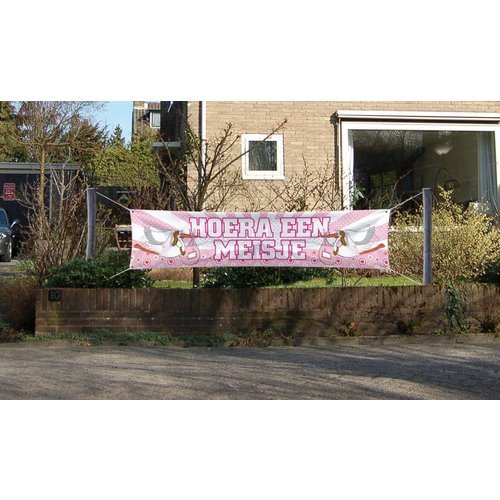 geboorte meisje straat spandoek geboorte meisje straat spandoek