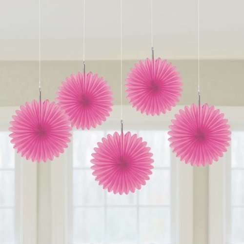 Decoratie waaier roze (klein) Decoratie waaier roze (klein)