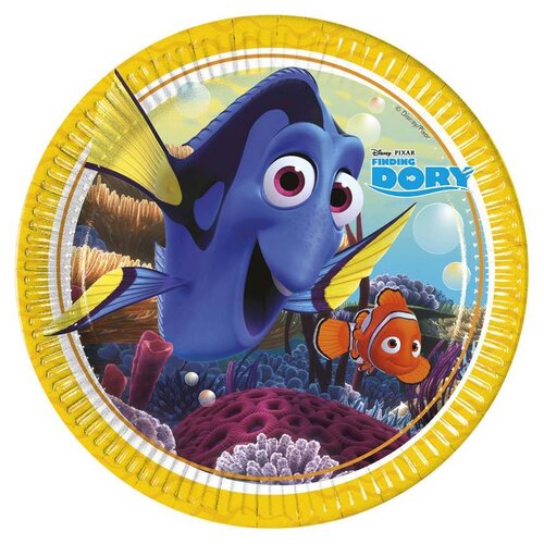 Finding Dory feestartikelen: borden 8x Finding Dory feestartikelen: borden 8x