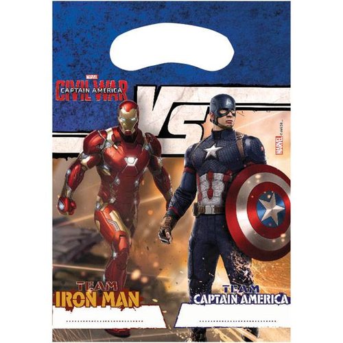 Captain America Civil War feestzakjes Captain America Civil War feestzakjes