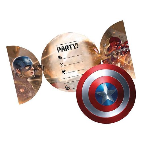 Captain America Civil War uitnodigingen Captain America Civil War uitnodigingen