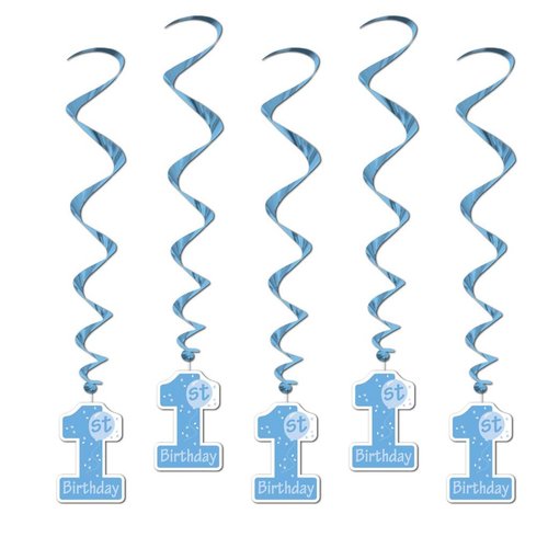Hoera 1 jaar jongen hang slingers 5x Hoera 1 jaar jongen hang slingers 5x
