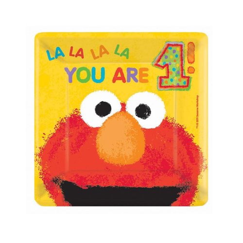 Elmo vierkante gebaksborden 1 jaar. Elmo vierkante gebaksborden 1 jaar.