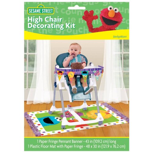 sesamstraat elmo 1 jaar kinderstoelversiering sesamstraat elmo 1 jaar kinderstoelversiering
