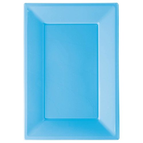 Rechthoekige schalen (3 stuks) licht blauw Rechthoekige schalen (3 stuks) licht blauw